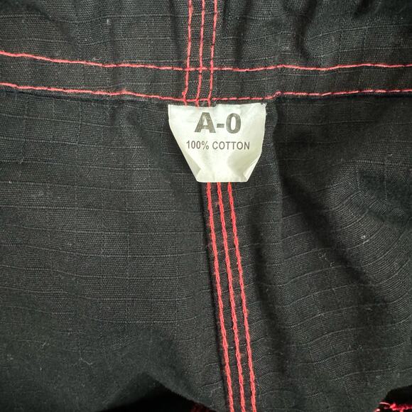 Global Martial Arts Jui Jitsu Gi Pants Drawstring Waist Black Red Size A-0 - Picture 9 of 9